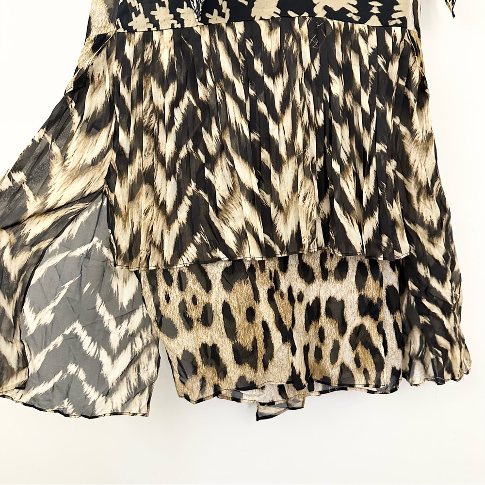 Just Cavalli Leopard Houndstooth Pattern Print Cu… - image 4